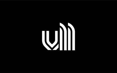 VLL Yaratıcı Eşsiz Modern Harf Logosu Tasarımı. Benzersiz bir harf dizaynına sahip stilize logo, soyut minimalist estetik ve modern cazibe sunar.