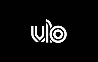 VLO Yaratıcı Eşsiz Modern Harf Logosu Tasarımı. Benzersiz bir harf dizaynına sahip stilize logo, soyut minimalist estetik ve modern cazibe sunar.