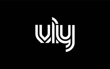 VLY Yaratıcı Eşsiz Modern Harf Logosu Tasarımı. Benzersiz bir harf dizaynına sahip stilize logo, soyut minimalist estetik ve modern cazibe sunar.