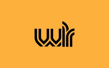 WLR Yaratıcı Eşsiz Modern Harf Logosu Tasarımı. Benzersiz bir harf dizaynına sahip stilize logo, soyut minimalist estetik ve modern cazibe sunar.