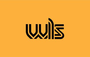 WLS Yaratıcı Eşsiz Modern Harf Logosu Tasarımı. Benzersiz bir harf dizaynına sahip stilize logo, soyut minimalist estetik ve modern cazibe sunar.
