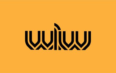 WLW Yaratıcı Eşsiz Modern Harf Logosu Tasarımı. Benzersiz bir harf dizaynına sahip stilize logo, soyut minimalist estetik ve modern cazibe sunar.