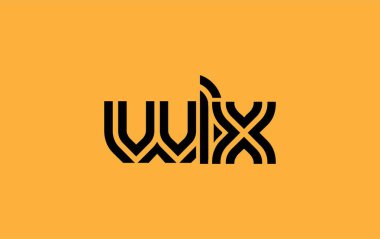 WLX Yaratıcı Eşsiz Modern Harf Logosu Tasarımı. Benzersiz bir harf dizaynına sahip stilize logo, soyut minimalist estetik ve modern cazibe sunar.