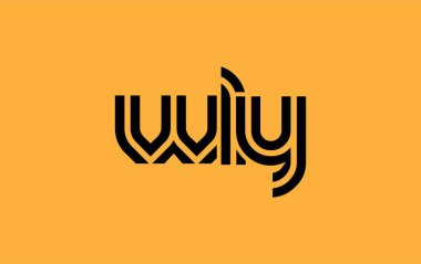 WLY Yaratıcı Eşsiz Modern Harf Logosu Tasarımı. Benzersiz bir harf dizaynına sahip stilize logo, soyut minimalist estetik ve modern cazibe sunar.