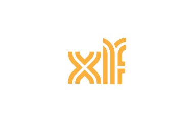 XLF Yaratıcı Eşsiz Modern Harf Logosu Tasarımı. Benzersiz bir harf dizaynına sahip stilize logo, soyut minimalist estetik ve modern cazibe sunar.