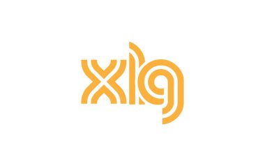 XLG Yaratıcı Eşsiz Modern Harf Logosu Tasarımı. Benzersiz bir harf dizaynına sahip stilize logo, soyut minimalist estetik ve modern cazibe sunar.