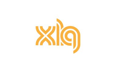 XLQ Yaratıcı Eşsiz Modern Harf Logosu Tasarımı. Benzersiz bir harf dizaynına sahip stilize logo, soyut minimalist estetik ve modern cazibe sunar.