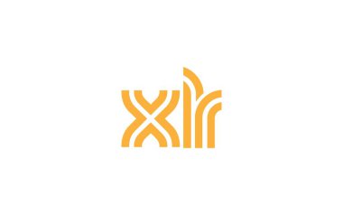 XLR Yaratıcı Eşsiz Modern Harf Logosu Tasarımı. Benzersiz bir harf dizaynına sahip stilize logo, soyut minimalist estetik ve modern cazibe sunar.