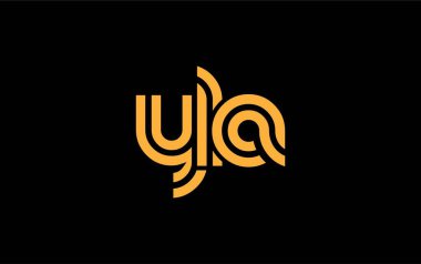 YLA Yaratıcı Eşsiz Modern Harf Logosu Tasarımı. Benzersiz bir harf dizaynına sahip stilize logo, soyut minimalist estetik ve modern cazibe sunar.