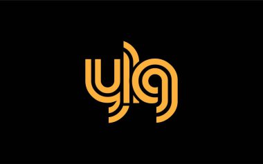 YLG Yaratıcı Eşsiz Modern Harf Logosu Tasarımı. Benzersiz bir harf dizaynına sahip stilize logo, soyut minimalist estetik ve modern cazibe sunar.
