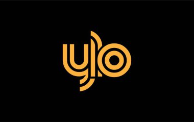 YLO Yaratıcı Eşsiz Modern Harf Logosu Tasarımı. Benzersiz bir harf dizaynına sahip stilize logo, soyut minimalist estetik ve modern cazibe sunar.