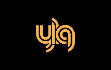 YLQ Yaratıcı Eşsiz Modern Harf Logosu Tasarımı. Benzersiz bir harf dizaynına sahip stilize logo, soyut minimalist estetik ve modern cazibe sunar.
