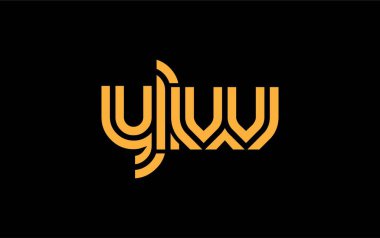 YLW Yaratıcı Eşsiz Modern Harf Logosu Tasarımı. Benzersiz bir harf dizaynına sahip stilize logo, soyut minimalist estetik ve modern cazibe sunar.