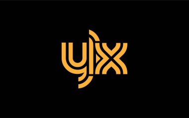 YLX Yaratıcı Eşsiz Modern Harf Logosu Tasarımı. Benzersiz bir harf dizaynına sahip stilize logo, soyut minimalist estetik ve modern cazibe sunar.