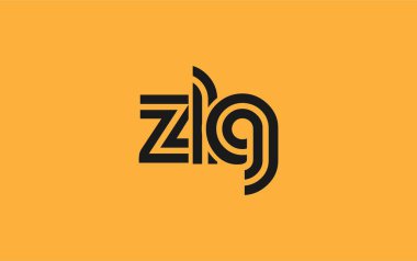 ZLG Yaratıcı Eşsiz Modern Harf Logosu Tasarımı. Benzersiz bir harf dizaynına sahip stilize logo, soyut minimalist estetik ve modern cazibe sunar.