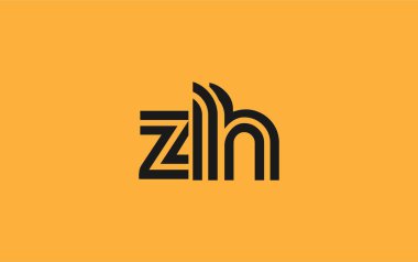 ZLH Yaratıcı Eşsiz Modern Harf Logosu Tasarımı. Benzersiz bir harf dizaynına sahip stilize logo, soyut minimalist estetik ve modern cazibe sunar.