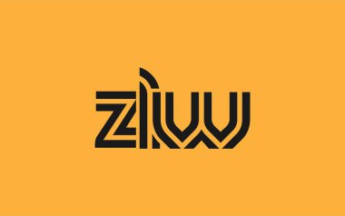 ZLW Yaratıcı Eşsiz Modern Harf Logosu Tasarımı. Benzersiz bir harf dizaynına sahip stilize logo, soyut minimalist estetik ve modern cazibe sunar.