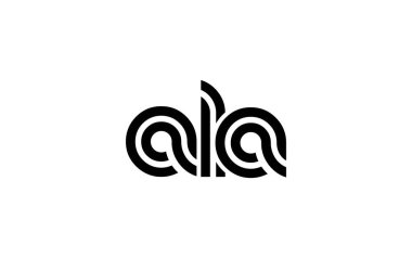 ALA Yaratıcı Eşsiz Modern Harf Logosu Tasarımı. Benzersiz bir harf dizaynına sahip stilize logo, soyut minimalist estetik ve modern cazibe sunar.