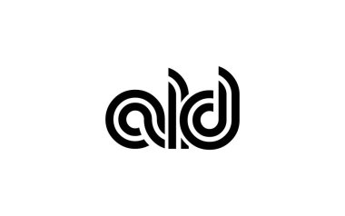 ALD Yaratıcı Eşsiz Modern Harf Logosu Tasarımı. Benzersiz bir harf dizaynına sahip stilize logo, soyut minimalist estetik ve modern cazibe sunar.