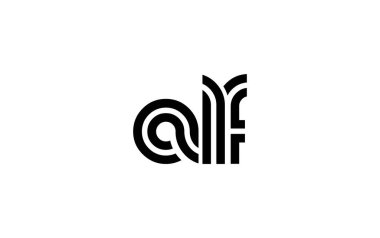 ALF Yaratıcı Eşsiz Modern Harf Logosu Tasarımı. Benzersiz bir harf dizaynına sahip stilize logo, soyut minimalist estetik ve modern cazibe sunar.