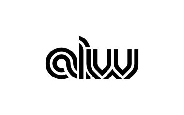 ALW Yaratıcı Eşsiz Modern Harf Logosu Tasarımı. Benzersiz bir harf dizaynına sahip stilize logo, soyut minimalist estetik ve modern cazibe sunar.