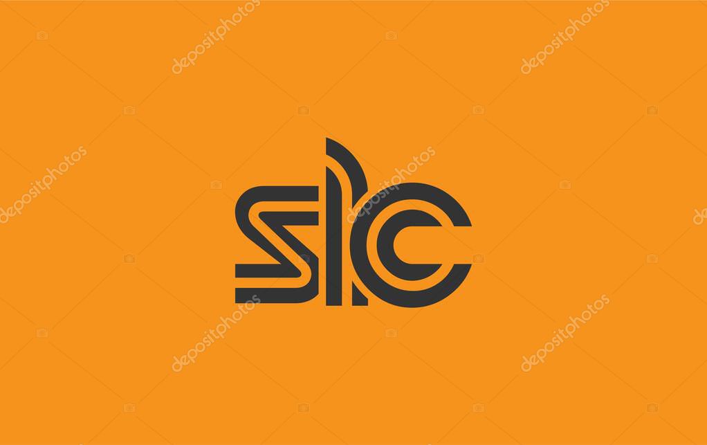 SLC Creative Unique Modern Letter Logo Design. Stylized logo featuring a unique letter design, presenting abstract minimalist aesthetics and modern appeal.