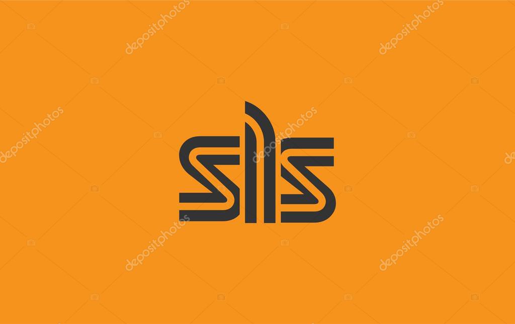SLS Creative Unique Modern Letter Logo Design. Stylized logo featuring a unique letter design, presenting abstract minimalist aesthetics and modern appeal.