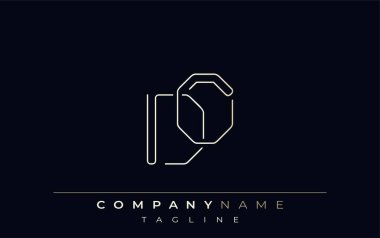 Soyut Çizgi Biçimi Logosu yap. Harflerin D ve O Soyut Satır Biçiminin Minimalist Tasarımı