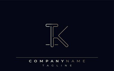 IK Soyut Satır Biçimi Logosu. I. Harfler ve K Soyut Satır Biçiminin Minimalist Tasarımı