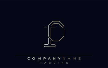 IO Soyut Satır Biçimi Logosu. I. Harflerin ve O Soyut Satır Biçiminin Minimalist Tasarımı