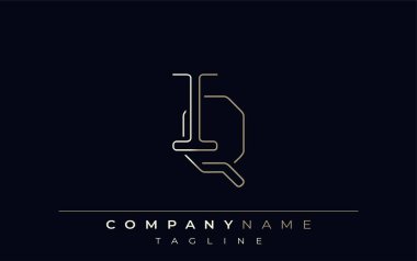 IQ Soyut Satır Biçimi Logosu. I. Harfler ve Q Soyut Satır Biçiminin Minimalist Tasarımı