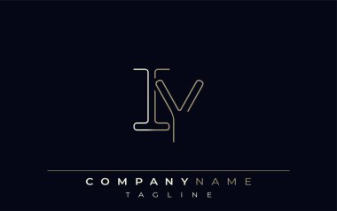 IY Soyut Satır Biçimi Logosu. I. Harfler ve Y Soyut Satır Biçiminin Minimalist Tasarımı