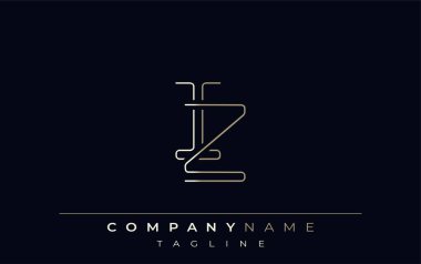 IZ Soyut Satır Biçimi Logosu. I. Harfler ve Z Soyut Satır Biçiminin Minimalist Tasarımı
