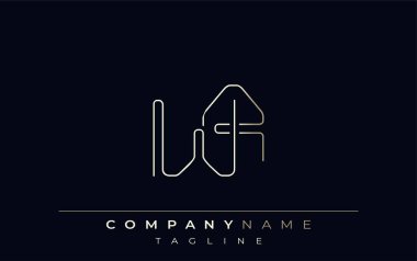 WA Soyut Hat Biçimi Logosu. W Harfleri ve A Soyut Satır Biçiminin Minimalist Tasarımı