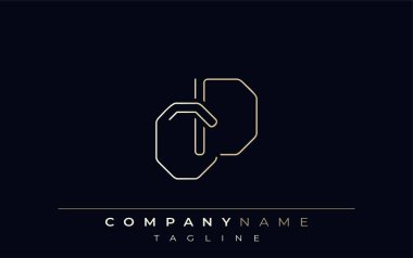 CD Soyut Satır Biçimi Logosu. C ve D Harfleri Özet Satır Biçiminin Minimalist Tasarımı