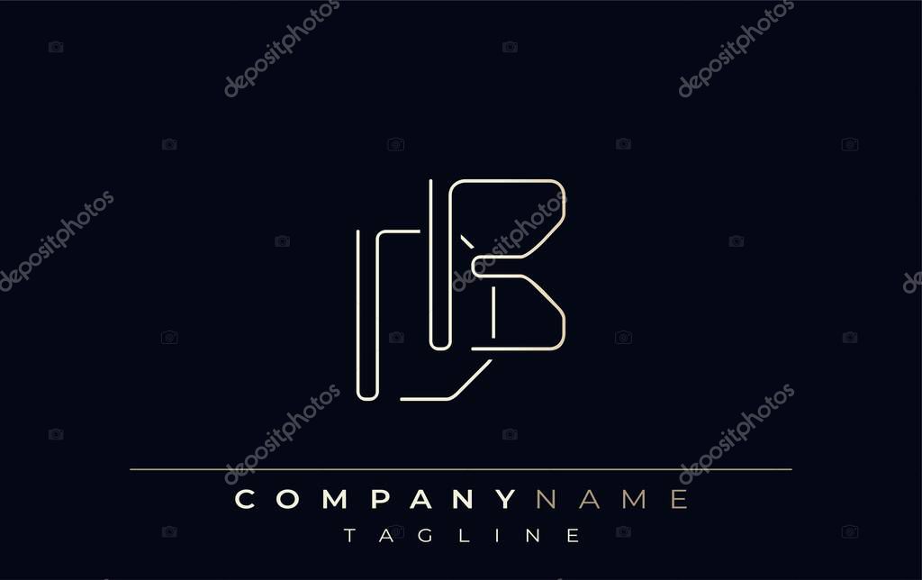 DB Abstract Line Style Logo. Minimalist Design Featuring the Letters D and B Abstract Line Style