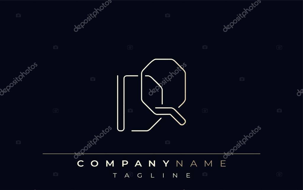 DQ Abstract Line Style Logo. Minimalist Design Featuring the Letters D and Q Abstract Line Style
