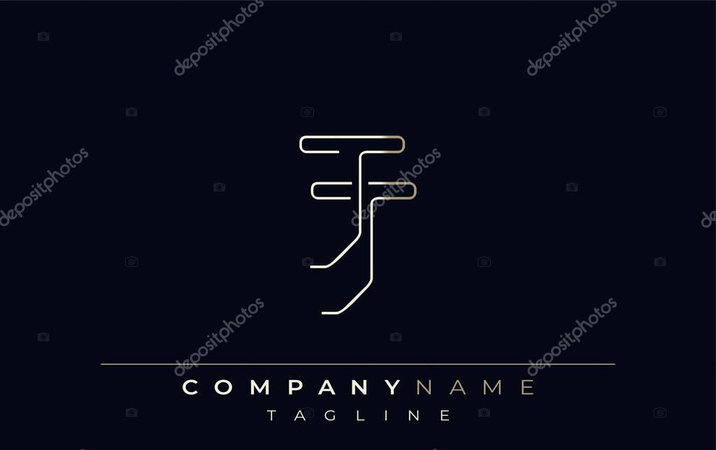 JJ Abstract Line Style Logo. Minimalist Design Featuring the Letters J and J Abstract Line Style