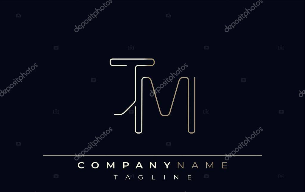 JM Abstract Line Style Logo. Minimalist Design Featuring the Letters J and M Abstract Line Style