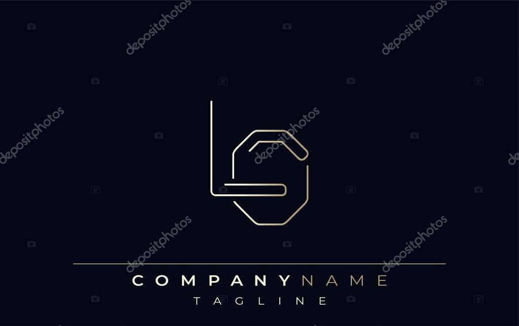 LO Abstract Line Style Logo. Minimalist Design Featuring the Letters L and O Abstract Line Style
