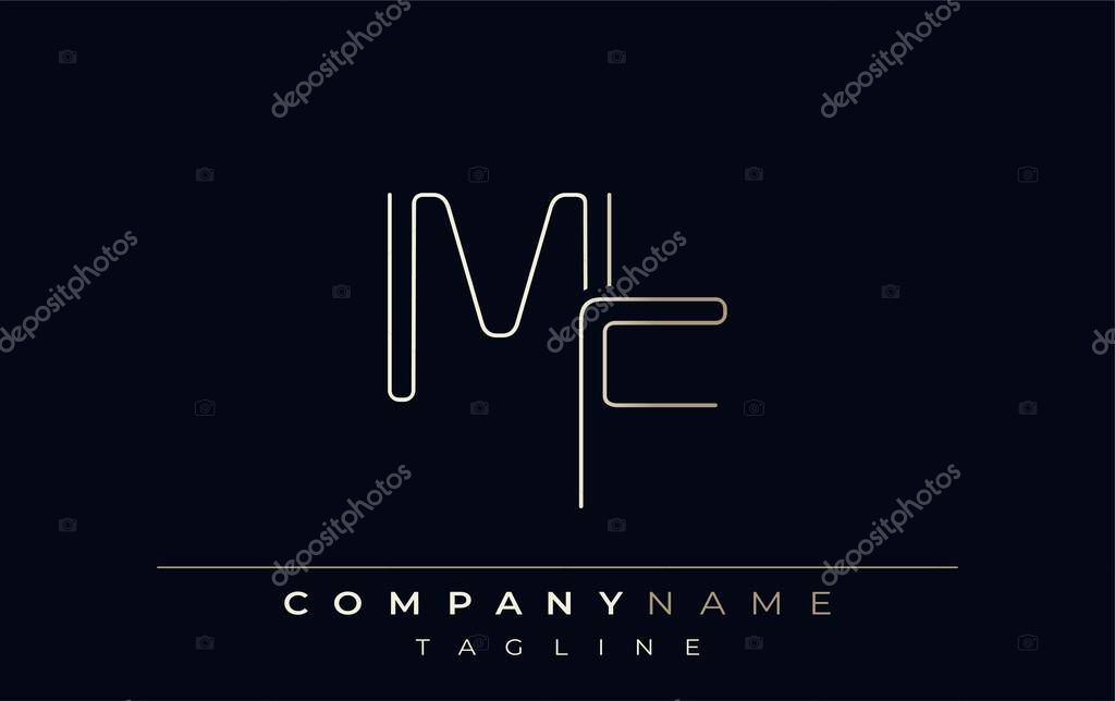 MF Abstract Line Style Logo. Minimalist Design Featuring the Letters M and F Abstract Line Style