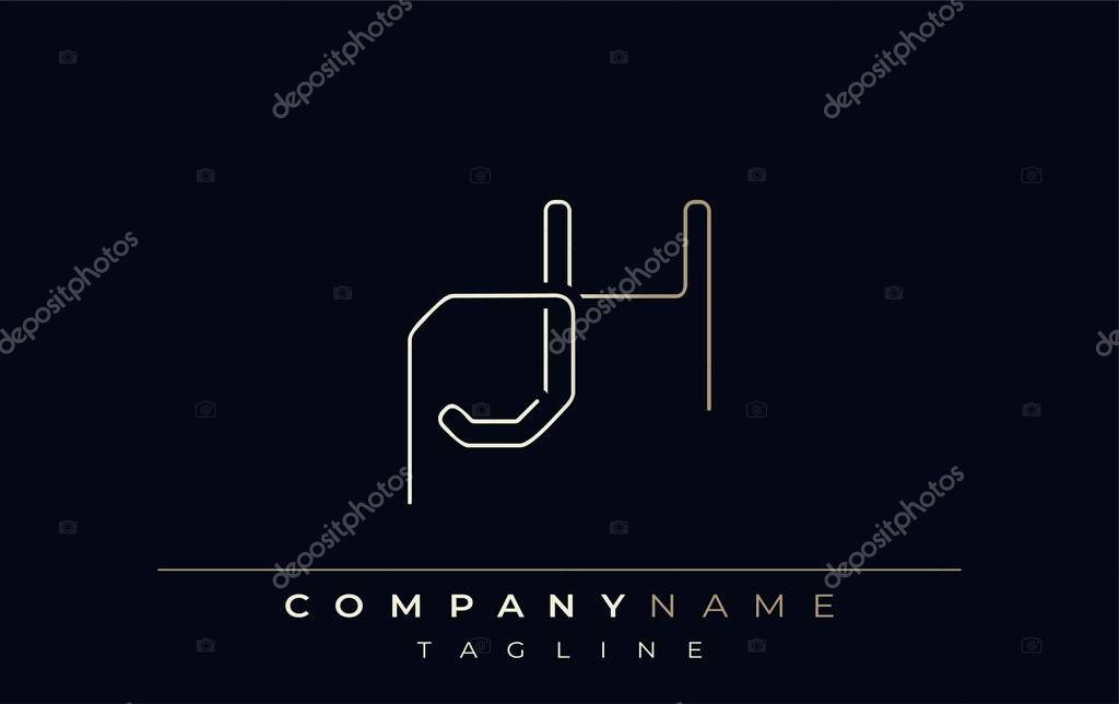 PH Abstract Line Style Logo. Minimalist Design Featuring the Letters P and H Abstract Line Style