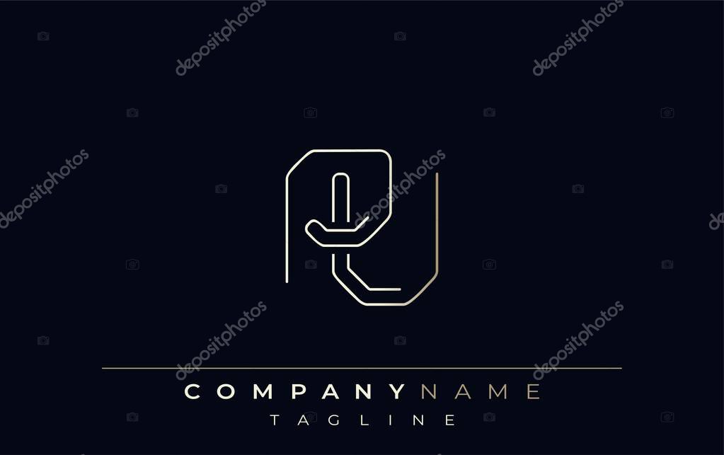 PU Abstract Line Style Logo. Minimalist Design Featuring the Letters P and U Abstract Line Style