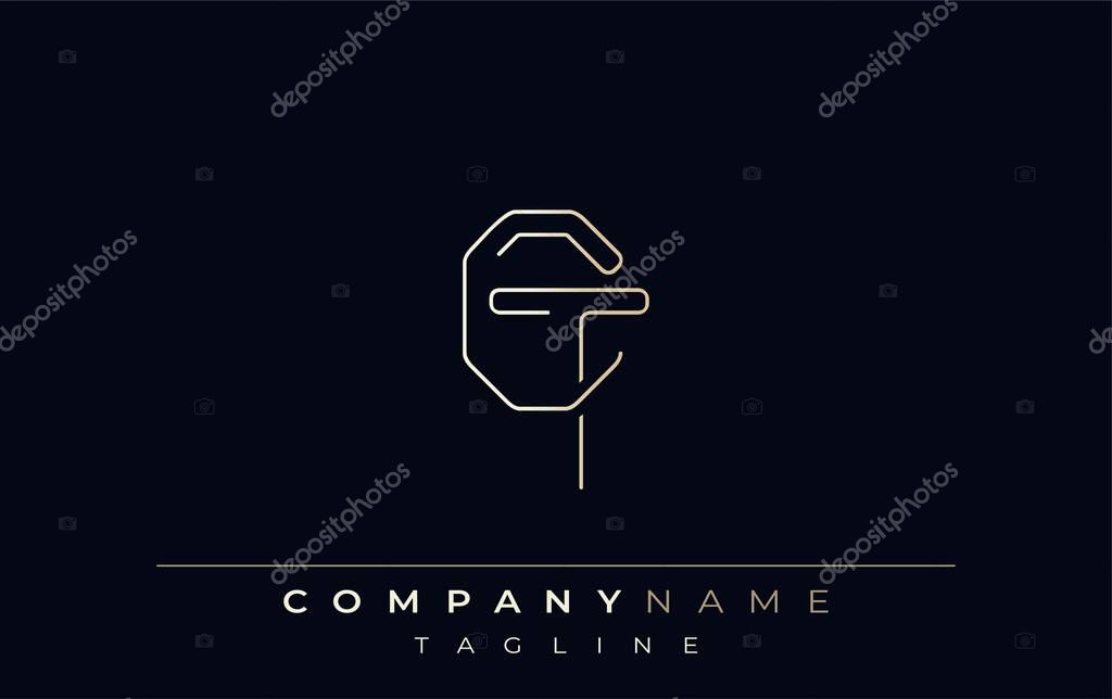 CT Abstract Line Style Logo. Minimalist Design Featuring the Letters C and T Abstract Line Style