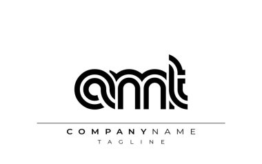 AMT Yaratıcı Eşsiz Modern Harf Logosu Tasarımı. Benzersiz bir harf dizaynına sahip stilize logo, soyut minimalist estetik ve modern cazibe sunar.