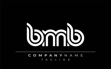 BMB Yaratıcı Eşsiz Modern Harf Logosu Tasarımı. Benzersiz bir harf dizaynına sahip stilize logo, soyut minimalist estetik ve modern cazibe sunar.