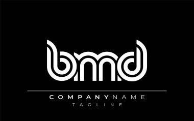 BMD Yaratıcı Eşsiz Modern Harf Logosu Tasarımı. Benzersiz bir harf dizaynına sahip stilize logo, soyut minimalist estetik ve modern cazibe sunar.