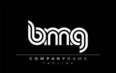 BMG Yaratıcı Eşsiz Modern Harf Logosu Tasarımı. Benzersiz bir harf dizaynına sahip stilize logo, soyut minimalist estetik ve modern cazibe sunar.