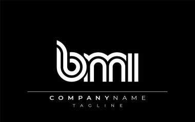 BMI Yaratıcı Eşsiz Modern Harf Logosu Tasarımı. Benzersiz bir harf dizaynına sahip stilize logo, soyut minimalist estetik ve modern cazibe sunar.