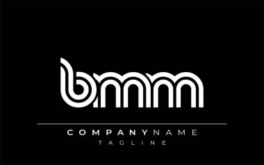 BMM Yaratıcı Eşsiz Modern Harf Logosu Tasarımı. Benzersiz bir harf dizaynına sahip stilize logo, soyut minimalist estetik ve modern cazibe sunar.